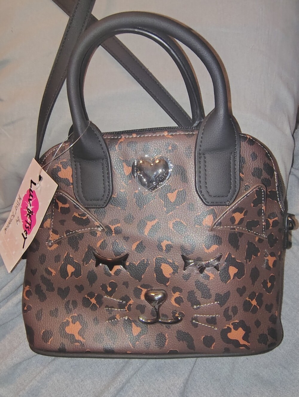 NWT Betsey Johnson Cat Face Purse